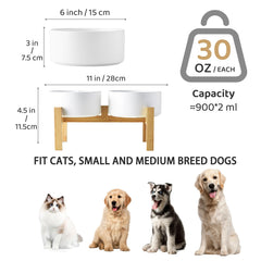 Welloyed dual 30 oz bowls provide reliable meal and hydration options.