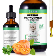 WELOSUER cat drops bottle demonstrates easy daily dosing for digestive support