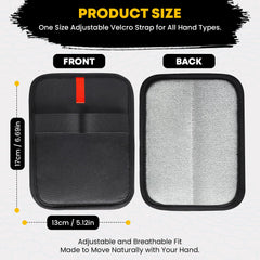 Welwon pet hair removal glove back view highlighting ergonomic grip.