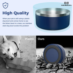 WENBOKMIN 40oz dog bowl size suitable for medium dogs.