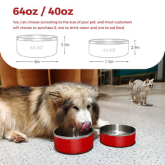 WENBOKMIN dog bowl anti-slip bottom visible stabilizing meals on floor.