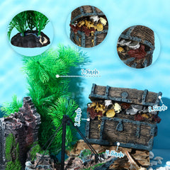 Wenqik seagrass ceramic-tpc plant adds safe texture and natural cover for fish