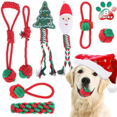 Weocar Christmas dog rope toys pack cover for festive play with small and medium dogs