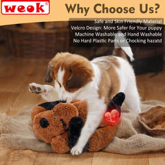 WEOK heartbeat crate-training toy eases whining at night.