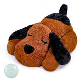 WEOK heartbeat puppy toy with soft fabric for anxiety relief.