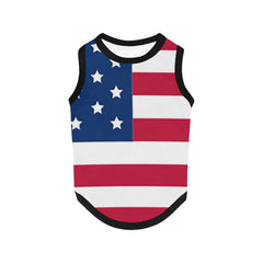 weokwock 4th of July dog vest front view with American flag design and breathable fabric