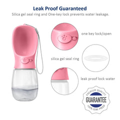WePet compact bottle fits backpacks and hand-carries easily.