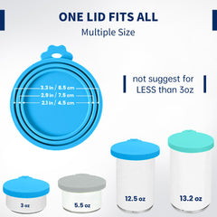 WePet BPA-free lid on canned pet food safely and hygienically.