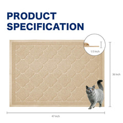 WePet cat litter mat beige XXL deep grooves highlight effective litter capture for easy cleanup
