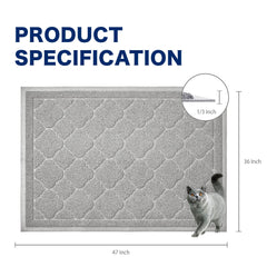 WePet cat litter mat XXL under-litter-box area helps reduce tracking.