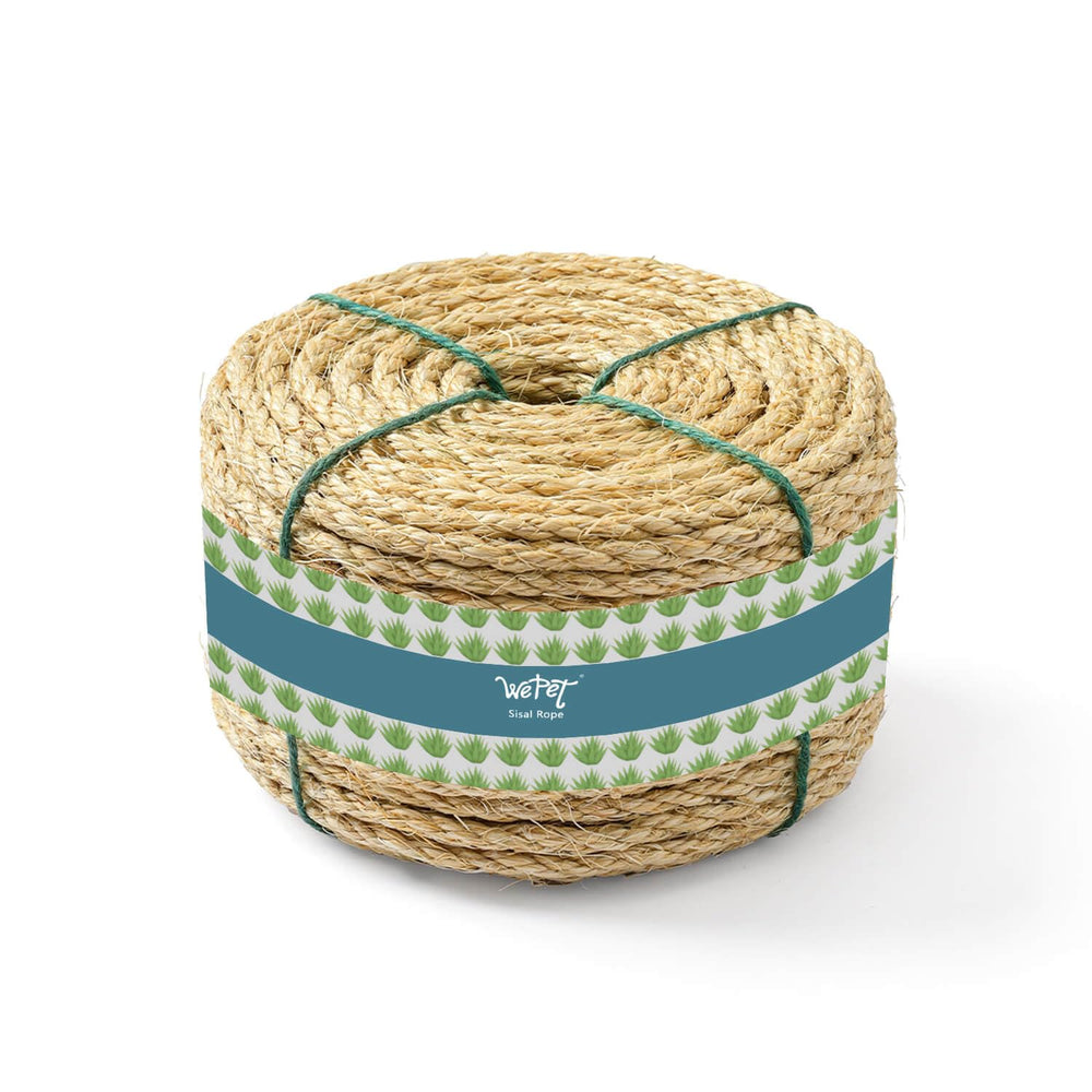 WePet cat sisal rope 50ft replacement for posts, durable and easy to install.