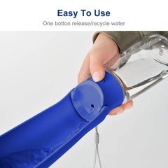 WePet foldable water bottle leak-proof seal demonstrates spill prevention