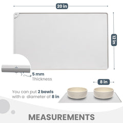 WePet non-slip feeding mat prevents bowls from sliding during meals.