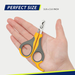 WePet U07.2 ergonomic rubber handle offers non-slip comfort during trimming sessions.