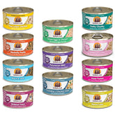 Weruva Classic Cat 11 Flavors Variety Pack cans lineup for variety in meals