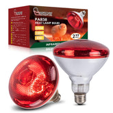 Wesome Lighting 250W chicken heat lamp bulbs pair for brooder warmth.