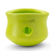 WEST PAW Toppl Granny Smith front view demonstrates durable, interactive toy for extended treat-discovery play