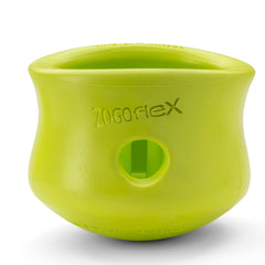 WEST PAW Toppl Granny Smith front view demonstrates durable, interactive toy for extended treat-discovery play