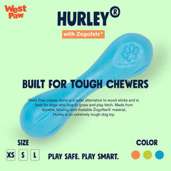 WEST PAW Zogoflex Hurley, juguete resistente para masticadores agresivos.
