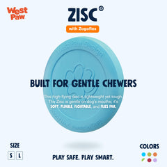 West Paw Zogoflex Zisc floating disk for water play and pool safety.