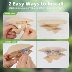 Westant mushroom decor trio cap hiding highlights natural gecko and frog hiding spots