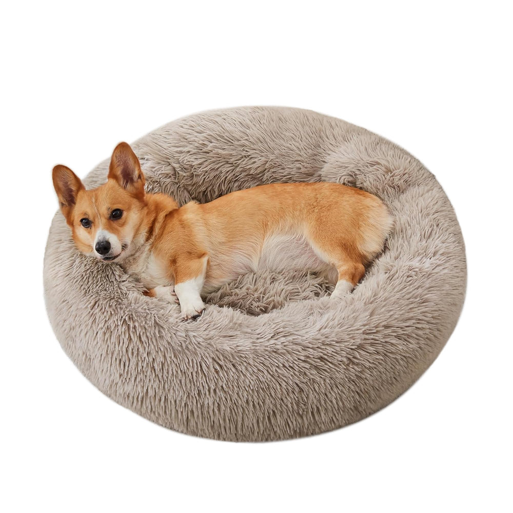 WESTERN HOME WH calming bed front view showcasing round donut shape for cozy naps.