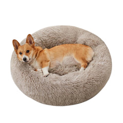 WESTERN HOME WH calming bed front view showcasing round donut shape for cozy naps.