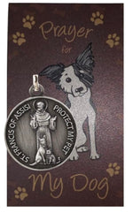 Westmon Works two-sided prayer card for pets, supports comforting rituals.