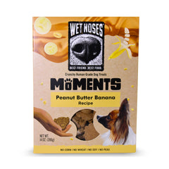 Wet Noses Moments peanut butter crunchy treats bag ready for daily training rewards