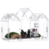 Weysat jumping spider enclosure front view shows clear acrylic visibility for observation