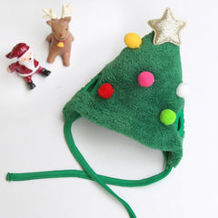 Wgudzpj pom-pom hat with star detail for pet fashion.