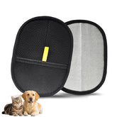 Whaislex pet hair remover glove closeup shows electrostatic lift for fast removal