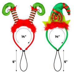 Whaline holiday dog headbands big foot top red green adds cute holiday style