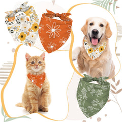 Whaline reversible bandana with daisy pattern for mix-and-match