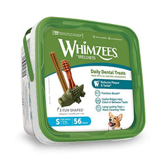 Whimzees crocodile dental chew with grooves to reach tight areas.