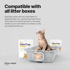Whisker OdorTrap compatibility-traditional-litter-box highlights use with standard boxes.
