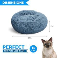 Whiskers & Friends cat bed donut design closeup for nesting security