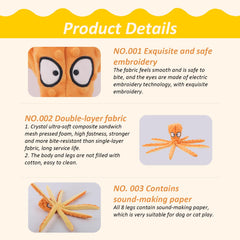 Whiskerspot Octopus Toy offers multi-texture tentacles for sensory chewing