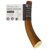 WhiteTail Naturals deer antler small dog chew, perfect for durable, long-lasting play indoors to satisfy chewing urges.