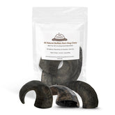 Whitetail Naturals water buffalo horns medium 3-pack packaging shows natural chew for dogs and boredom relief