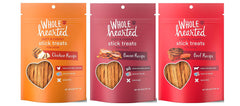 WholeHearted grain-free soft-and-chewy dog sticks ready for training rewards and bonding moments.