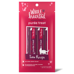 WholeHearted Tuna Purée Tubes Pack for Cats, convenient portion control on the go.