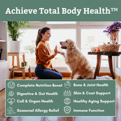 Wholistic Pet Organics Canine Complete dog-food-bowl supports healthy skin and coat goals