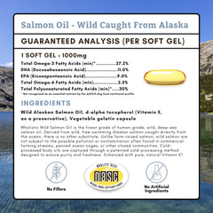 Wholistic Pet Organics Wild Alaskan Salmon Oil omega-3 EPA DHA supports joints and mobility