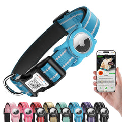 WhoseID airtag-dog-collar-qr-holder enables quick pet locateability during daily walks