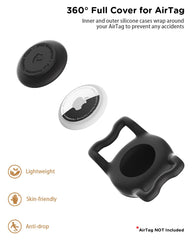 WhoseID tag holder installed on a dog collar for secure tagging