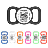 WhoseID QR dog tag small black and white for quick ID and easy scanning.