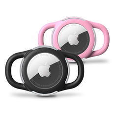 WhoseID waterproof AirTag dog collar holder closeup showing durable silicone protection for pets' adventures.