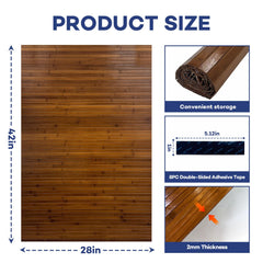 Wibeelee natural bamboo topper showcases grain with easy-clean finish for daily use