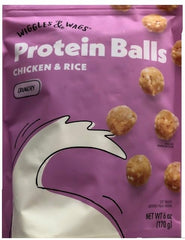 Wiggles & Wags Protein Balls close-up—crunchy texture ideal for training rewards.